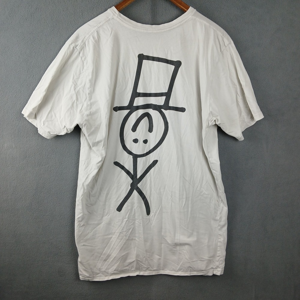Art By Mr Nice T Shirt Mens L Stick Figure White Graphic Crew Neck Everyday Wear